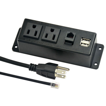 US Dual Power Outlets With Internet&USB Ports