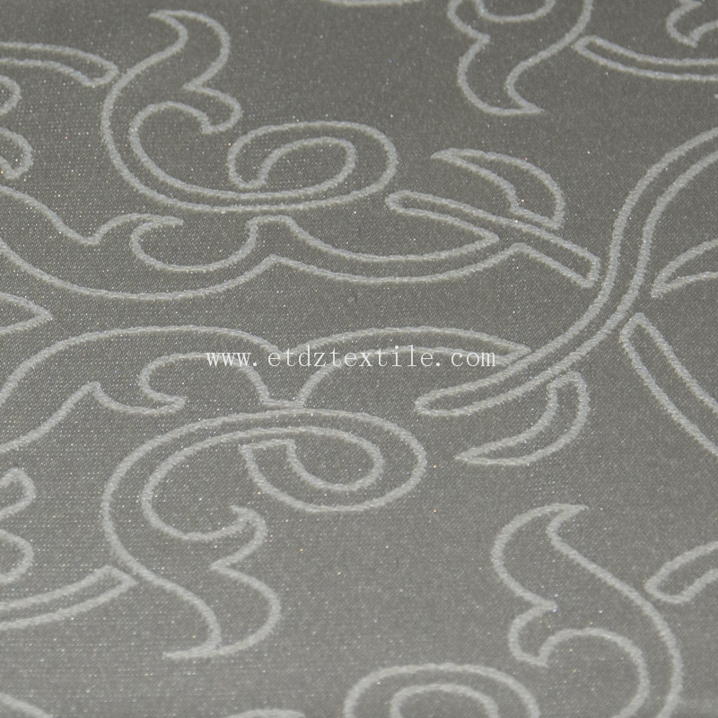 Beige Color Modern Embroidery Soft Textile Curtain Fabirc GF025