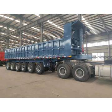 6 axles dump truck trailer 45 cubic meter
