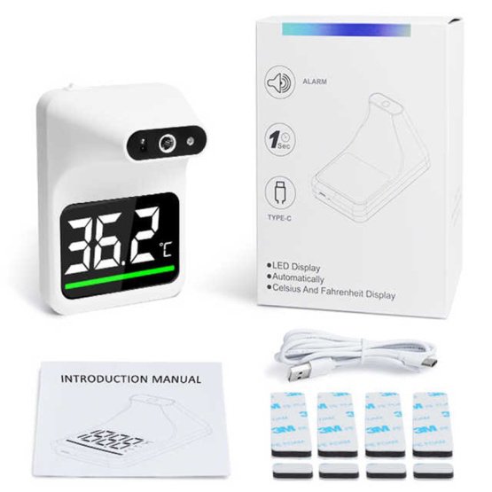 Wholesale Price Automatic Scanner Wall Mounted Digital Thermometer with Digital LCD display