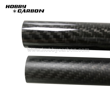 Custom 3K glossy twill finish Carbon fiber tube