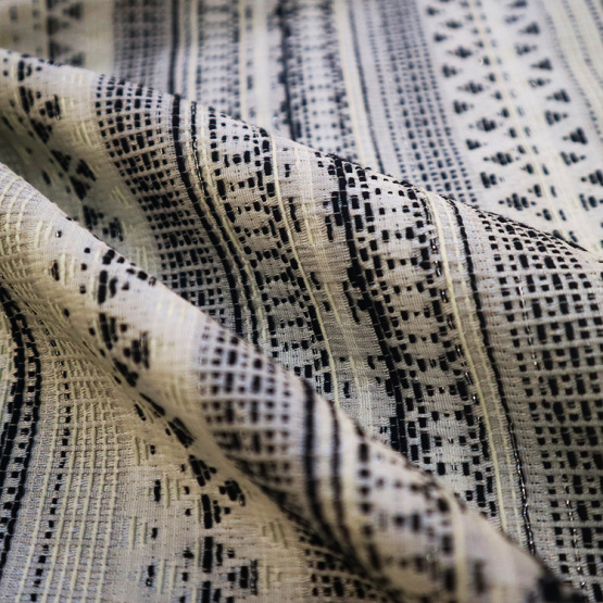 Stripe Pattern Polyester Jacquard Woven Fabric