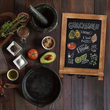 Torched Wood Tabletop Chalkboard
