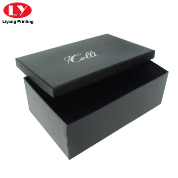 Luxury Matte Black Shoe Box with Lid