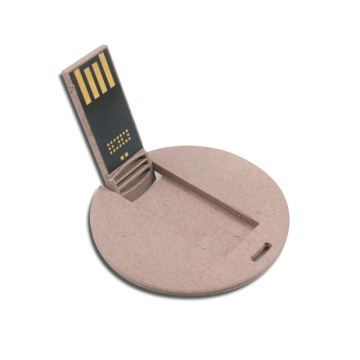 Biodegradable USB Flash Drive round Recycled Cardboard