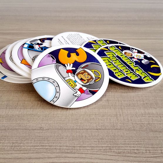 Custom print round mini memory card game