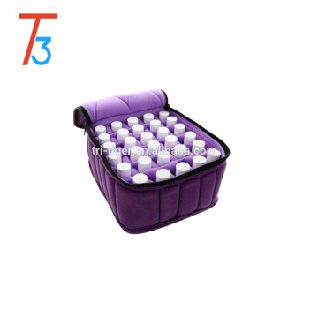 Essential Oil Carrying Case - Soft 30 Holds 5ml, 10ml, 15ml Aromatherapy Bottles - Essential Oils Display Organizer Bag