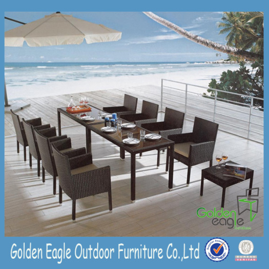 Comfortable table and chairs with fabric pvc rope