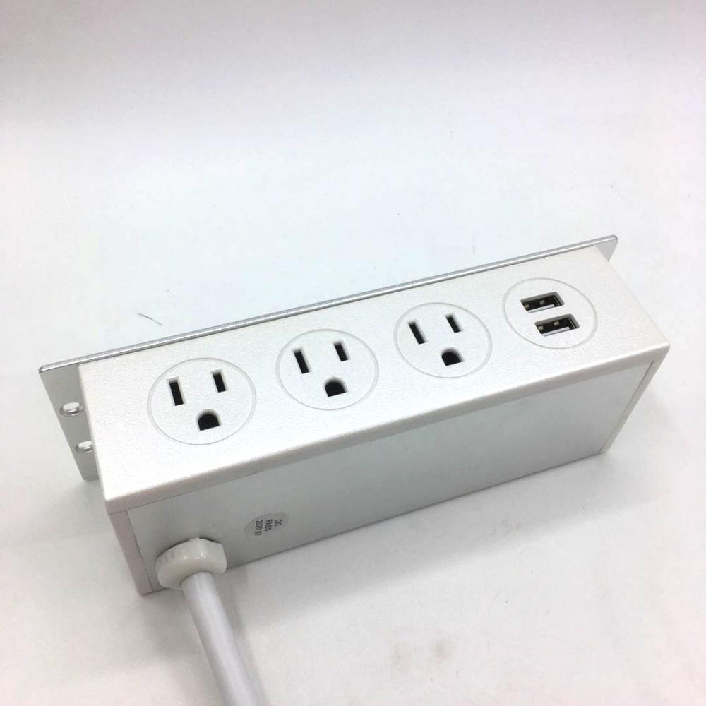 3 Sockets Power Outlet with USB Ports