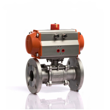 Flange Pneumatic Actuated Stainless Steel Ball Valve