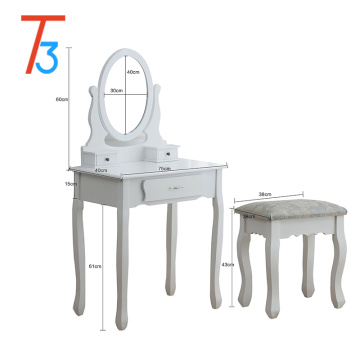 white furniture makeup dresser chair mirror with drawer