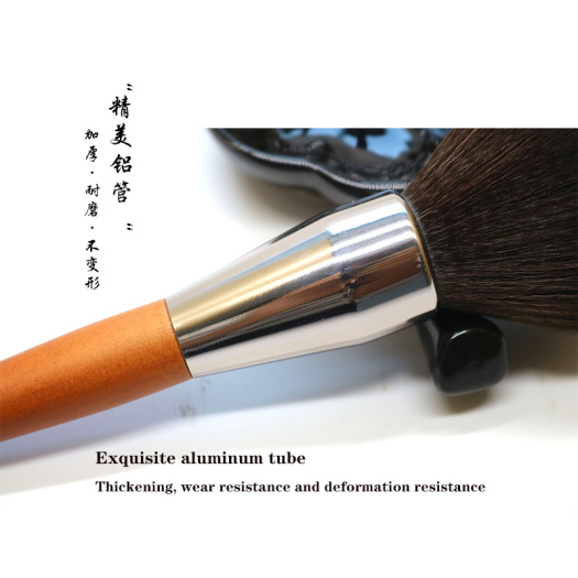 2020 new single solid wood loose powder inclined tail brush