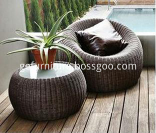 Bistro Rattan Chair and Table