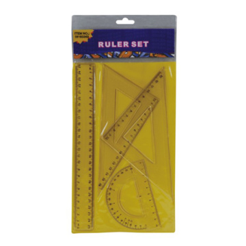 Plastic Ruler Triangle Protractor Set