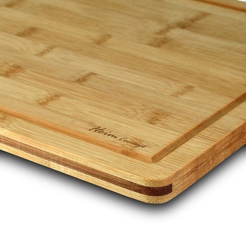 Premium Organic Bamboo [ HEIM CONCEPT ] Extra Large Cutting Board and Serving Tray with Drip Groove [ 18