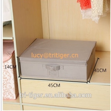 Foldable Natural polyester Canvas Storage Box, Convenient Storage Box with Lid