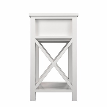 X-Design Side End Table Night Stand Storage Shelf with Bin Drawer