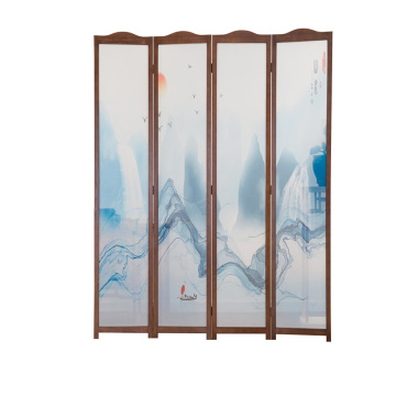 Wooden decorative screen folding room divider