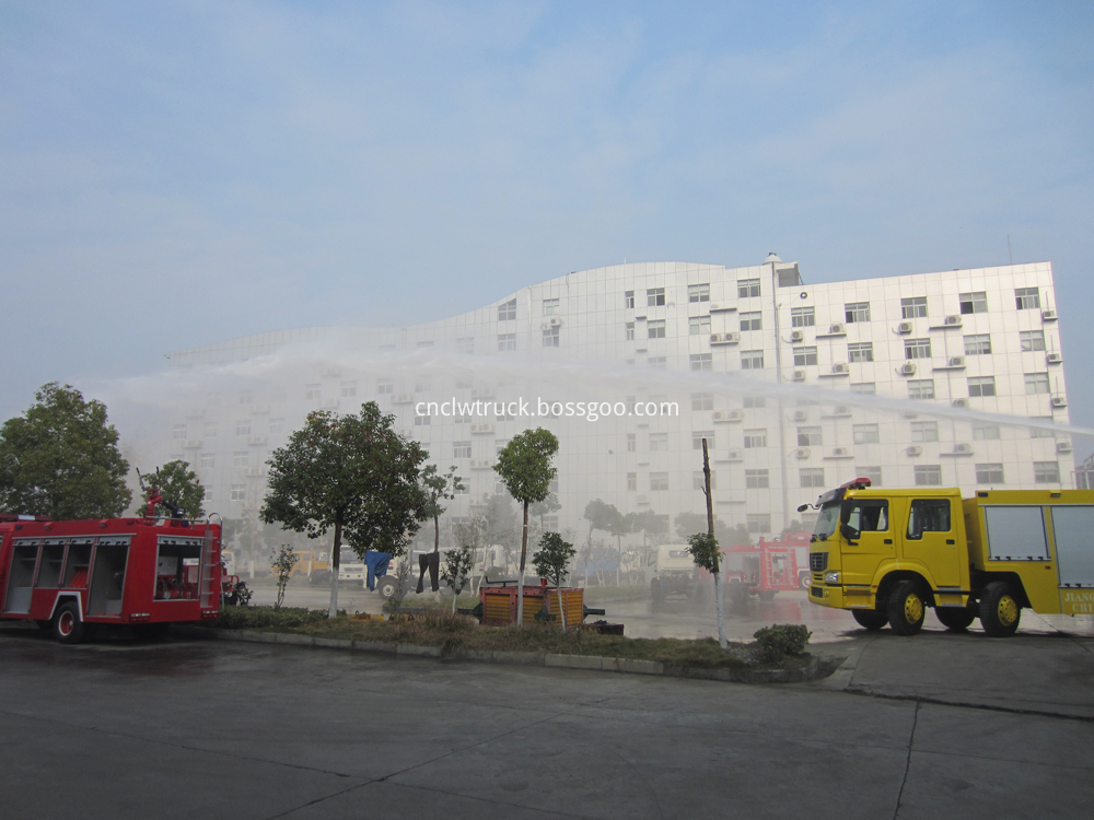 fire truck water shot testing 2