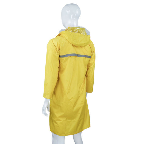 Nylon/PVC Working Raincoat Long Jacket