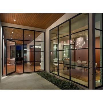 Modern Design Iron French Doors with Tempered Glass