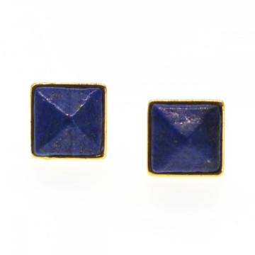 Lapis lazuli lucky Stone Earrings Stud