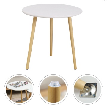 Cheap White MDF Round Coffee Table End Side Table Snack Table