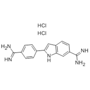 1H-Indole-6-carboximidamide,2-[4-(aminoiminomethyl)phenyl]-, hydrochloride (1:2) CAS 28718-90-3