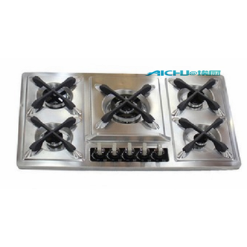 5 Burners Cast Iron Pan Support Gas Stove