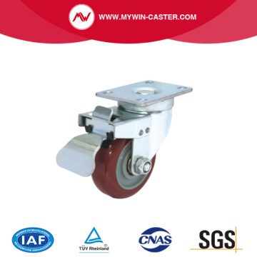 Plate Top Swivel Industrial Caster PU Wheel