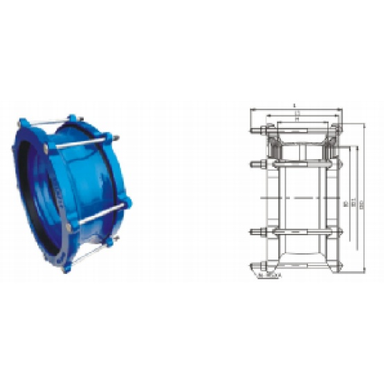 Universal  Straight  Coupling Pipe Fitting