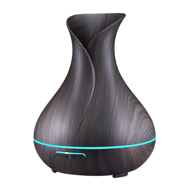 400ml Vase Wood Ultrasonic Aroma Diffuser Air Humidifier