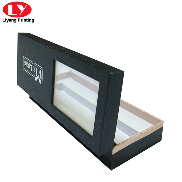 Rectangle custom pen box printing with clear window
