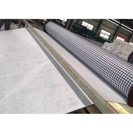 Combined PP Biaxial Geogrid With Geotextile