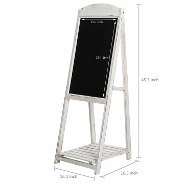1/2/3 Tiers Wooden Stand Display Shelf With Blackboard