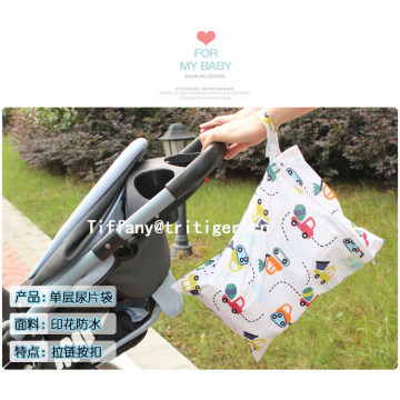 Waterproof polyester Cute Travel Baby Wet and Dry Cloth Diaper Organizer Bag