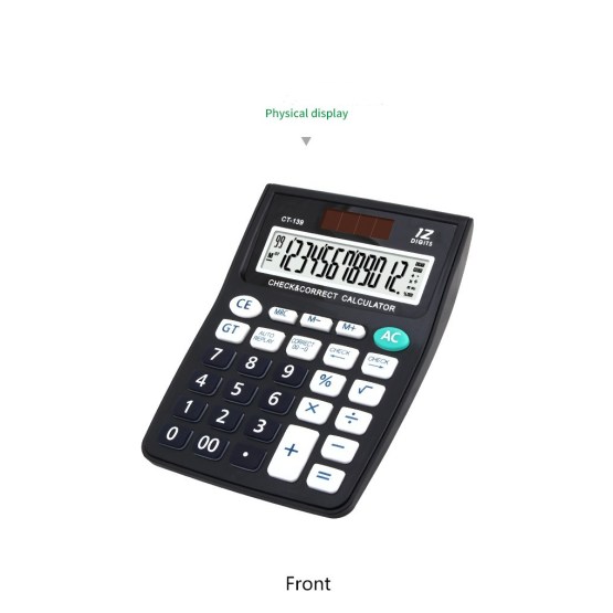 12 digits double display handeld calculator