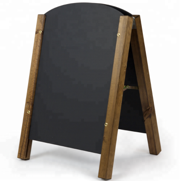 wooden A-Frame chalkboards with rounded tops
