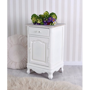 Nightstand Shabby Chic Night Table Wardrobe White Bedside Table Night Console