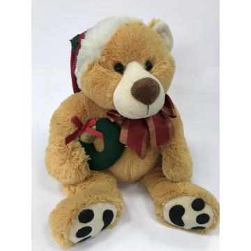 Plush Teddy Bear Brown Christmas