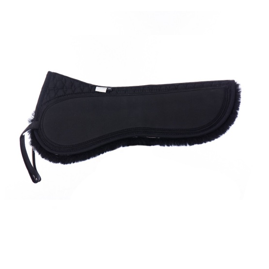 Sheepskin half saddle pad with rubber