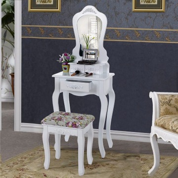 With mirror pretty rose motif Dresser Wall-fixed Dressing Table set