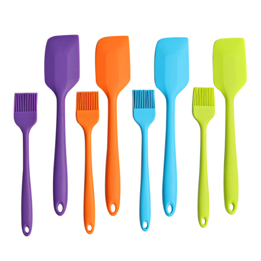 2pcs colorful silicone basting brush and spatula set