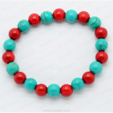 Red Coral Turquoise stone bracelet