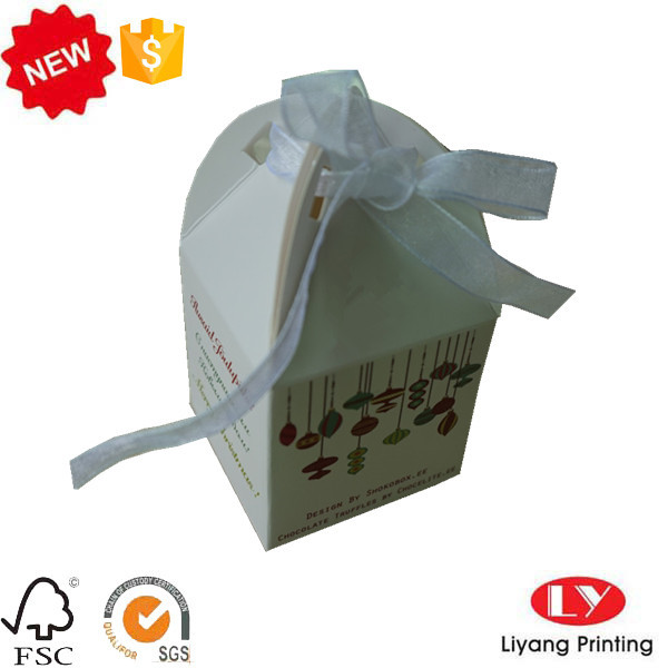 House Shape Cupcake Gift Box with Ribbon
