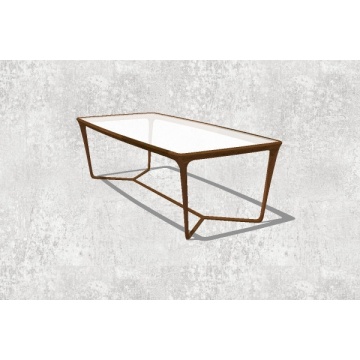 Wooden Leisure Tea Table with Glass