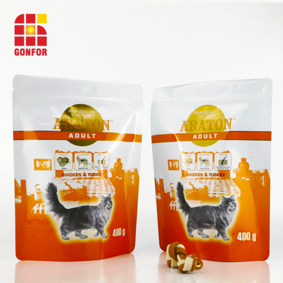 Stand Up Aluminum Foil Bag For Cat Food