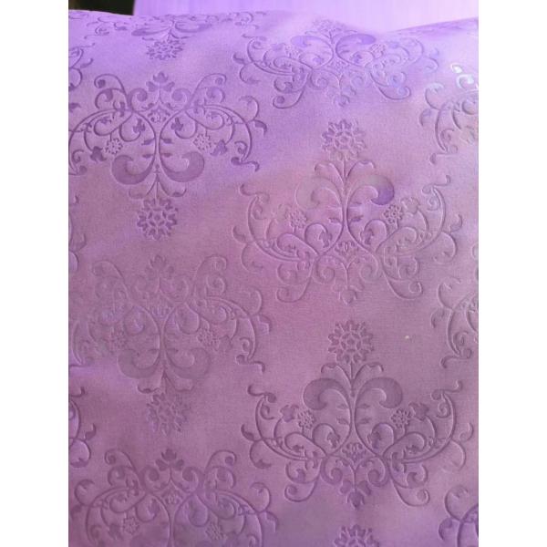 polyester pink purple emboss fabric