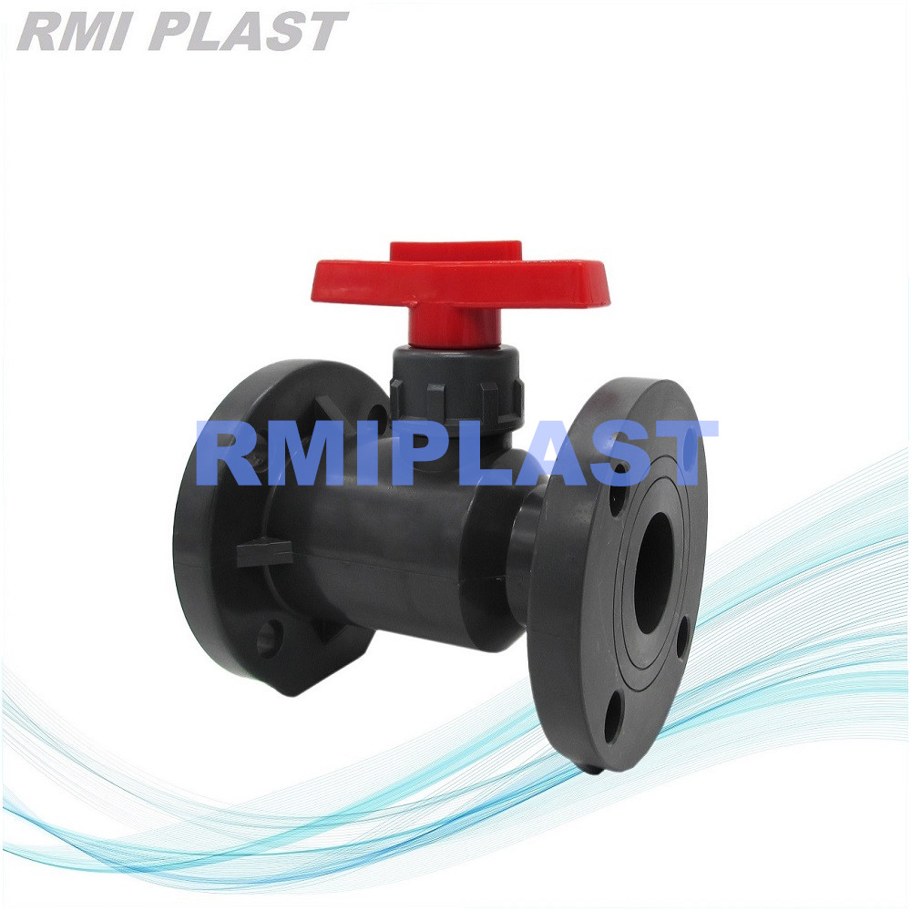 Pvc Ball Valve Flange End Lever Type 1