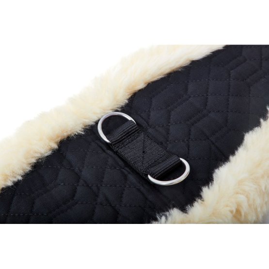 Sheepskin Moon Girth Stainless D ring Quilted Cotton